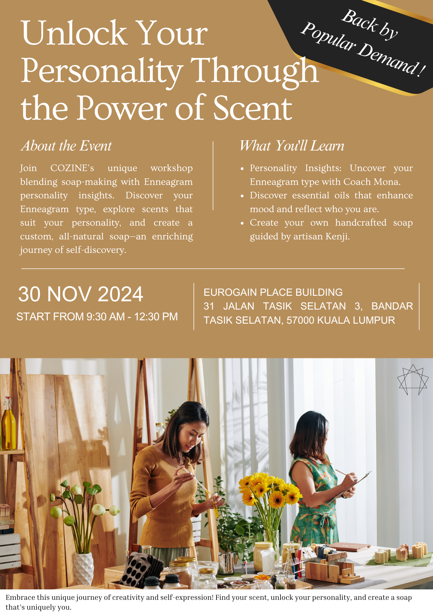 Unlock Your Personality Through the Power of Scent - Workshop 30th November 2024