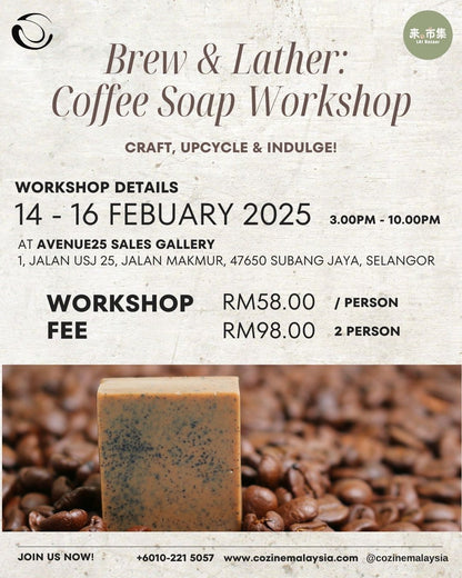 Valentine:   Coffee Soap Bar Workshop – Craft, Upcycle & Indulge!