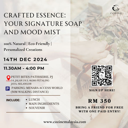 Crafted Essence:  Your Signature Soap and Mood Mist - Workshop 14th December 2024